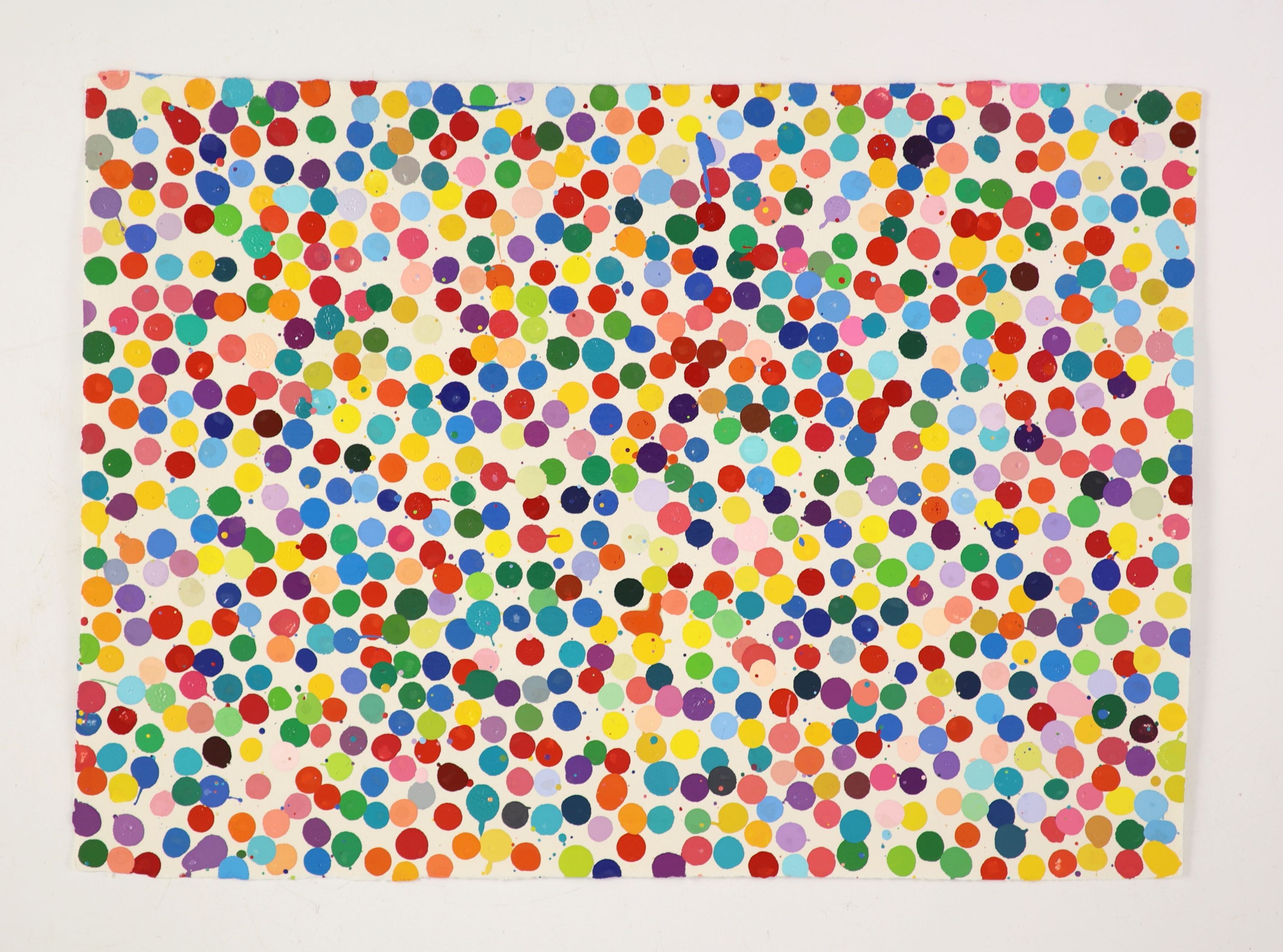 Damien Hirst (1965-), 'Enclosing Doors, 2016' from the Currency Series, paint on A4 paper, 21 x 29.5 cm. unmounted.